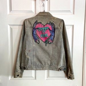 Iron Fist “Creep it Real” gunmetal denim jacket